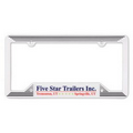 White Molded License Plate Frame